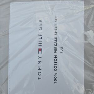 Tommy Hilfiger Gray Cotton Percale Sheet Set